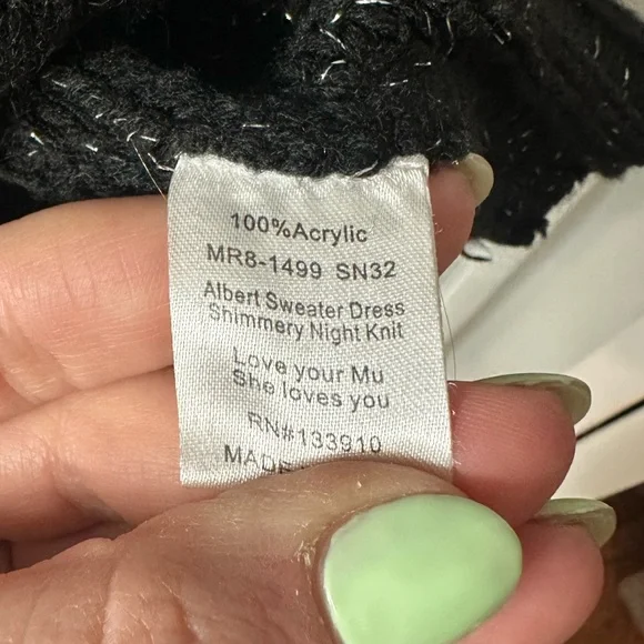 NWOT Show Me Your Mumu Albert Sweater Dress Shimmery Night Knit XL - Picture 4 of 5